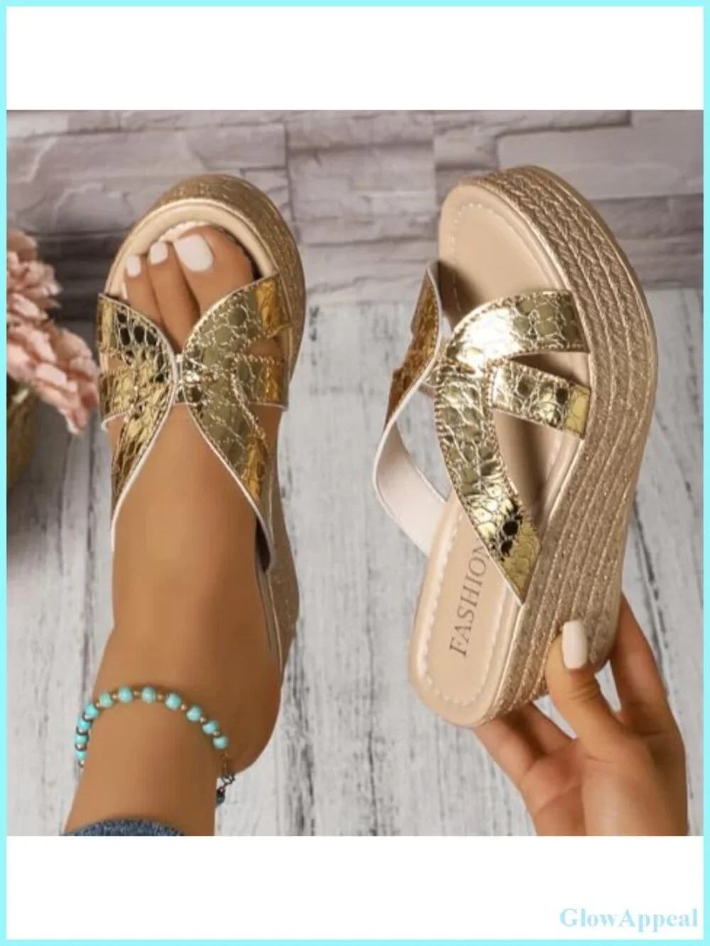 Womens Platform Wedge Sandals Slip On Open Toe Orthopedic Walking Shoes